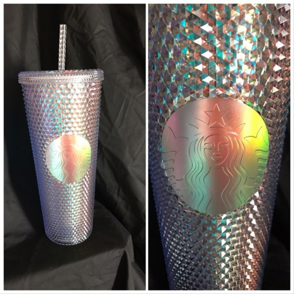 Holographic studded venti Starbucks cup